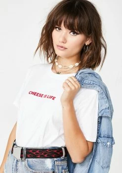 Skinnydip Tops Cheese Is Life T-Shirt