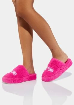 Barbie X Skinnydip Faux Fur Slippers Flats