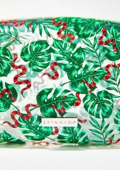 Skinnydip Tools & Accessories Snake And Palm Print Makeup Bag