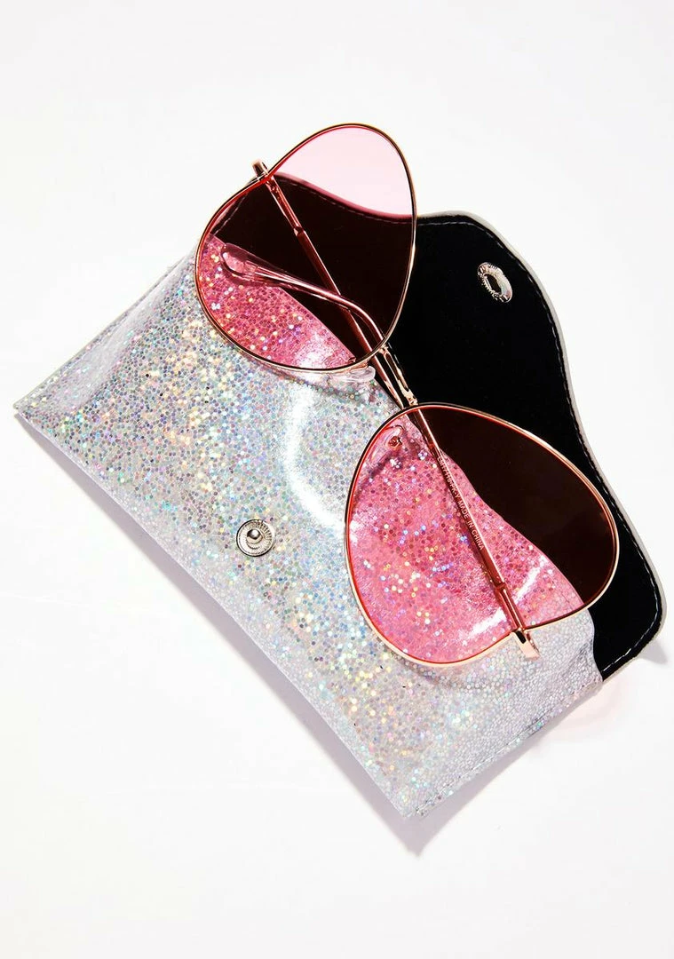 Brand new ❤️ Skinnydip Glitter 👓 Sunglasses Pouch 😍 5 Skinnydip Glitter Sunglasses Pouch