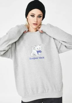 Skinnydip Bonjour Bitch Pullover Tops