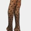 Skinnydip Black Cherry Print Tights