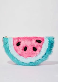 Skinnydip Furry Watermelon Clutch