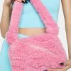 Skinnydip Shoulder Bags Pink Isabel Fluffy Zipped Shoulder Bag