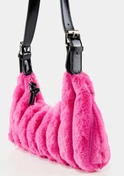 Skinnydip Cire Pink Fluff Shoulder Bag