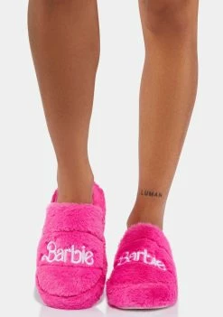 Barbie X Skinnydip Faux Fur Slippers Flats