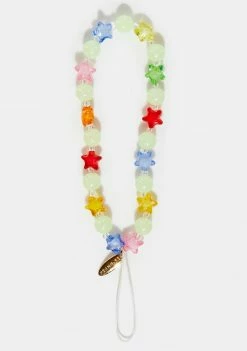 Skinnydip Rainbow Star Beaded Phone Strap