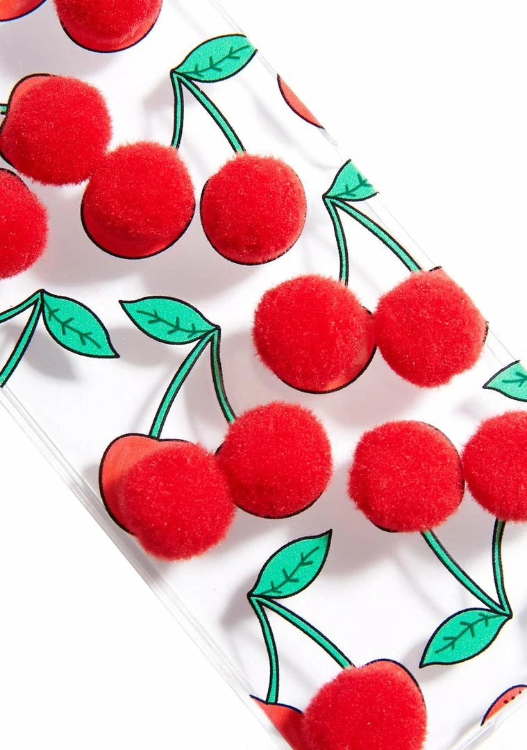 New ❤️ Skinnydip Other Shit Cherry Pom IPhone Case ✔️ 4 Skinnydip Other Shit Cherry Pom IPhone Case