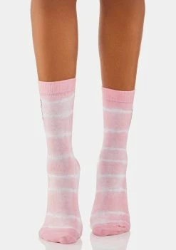 Furby X Skinnydip Pink Tie Dye Socks