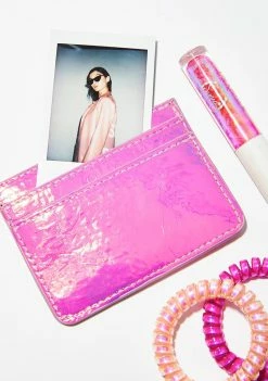 Skinnydip Bags & Wallets Pink Holo Card Holder