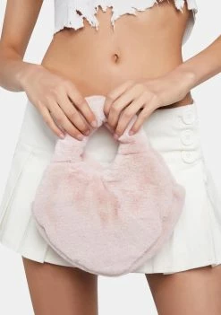 Skinnydip Pink Fluff Heart Tote Bag Tote Bags