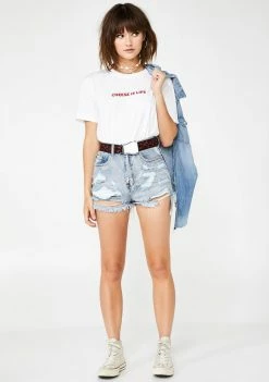 Skinnydip Tops Cheese Is Life T-Shirt