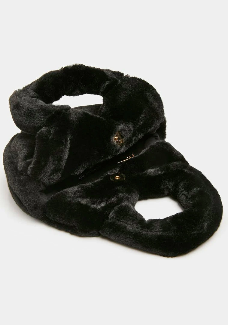 Flash Sale ❤️ Skinnydip Tote Bags Black Fluff Heart Tote Bag ⌛ 6 Skinnydip Tote Bags Black Fluff Heart Tote Bag