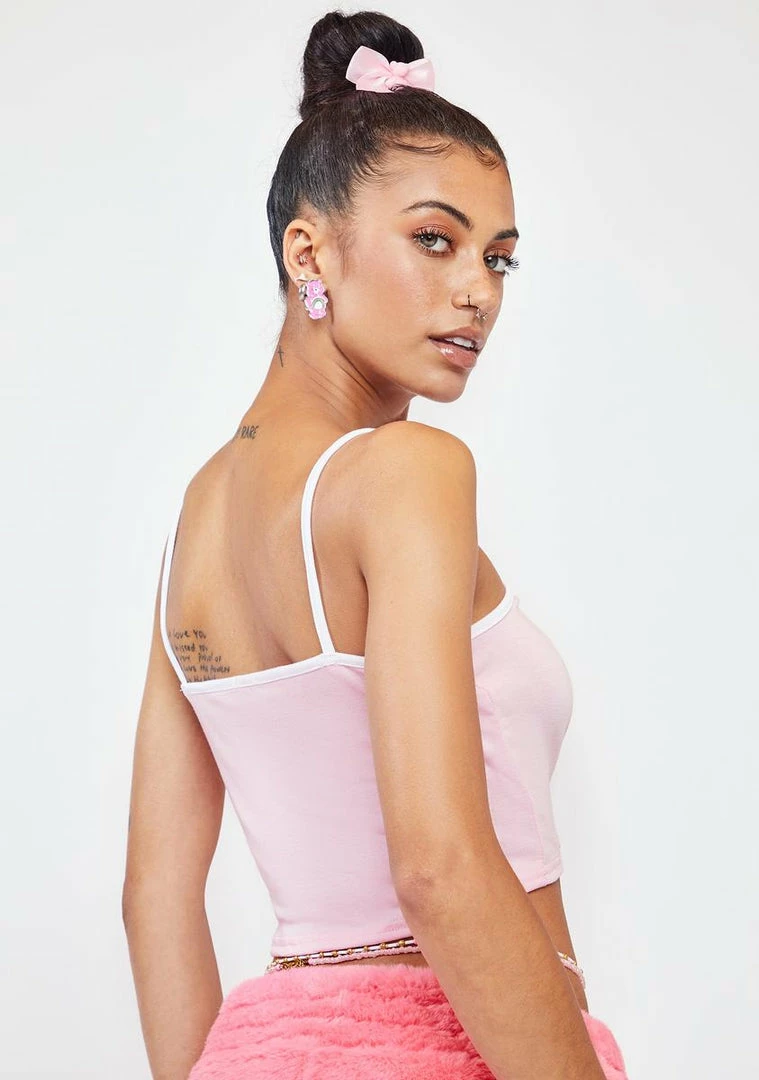 Promo ⌛ Skinnydip X Care Bears Angel Cropped Tank Top 🥰 6 Skinnydip X Care Bears Angel Cropped Tank Top