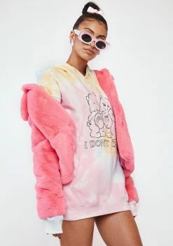 Skinnydip X Care Bears I Don't Care Tie Dye Hoodie