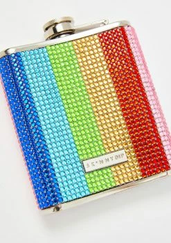 Skinnydip Rainbow Gem Hip Flask