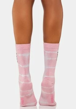 Furby X Skinnydip Pink Tie Dye Socks
