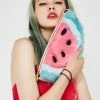 Skinnydip Furry Watermelon Clutch