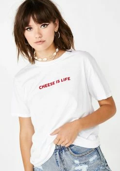 Skinnydip Tops Cheese Is Life T-Shirt