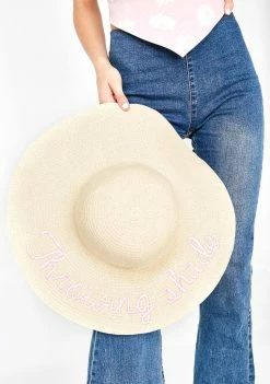 Skinnydip Throwing Shade Straw Hat Hats