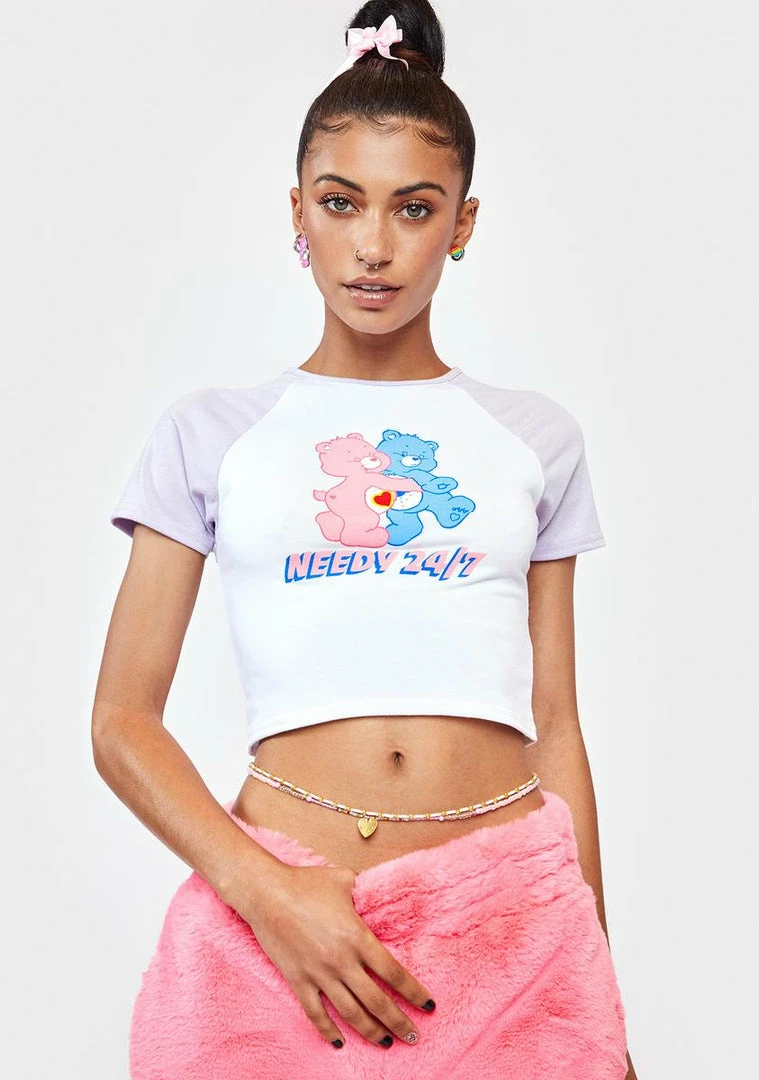 Cheapest 🎁 Skinnydip Tops X Care Bears Needy 24/7 Crop Tee 🌟 3 Skinnydip Tops X Care Bears Needy 24/7 Crop Tee