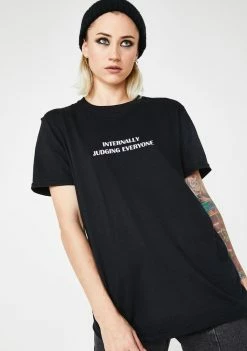 Skinnydip Tops Internally Judging T-Shirt