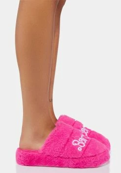Barbie X Skinnydip Faux Fur Slippers Flats