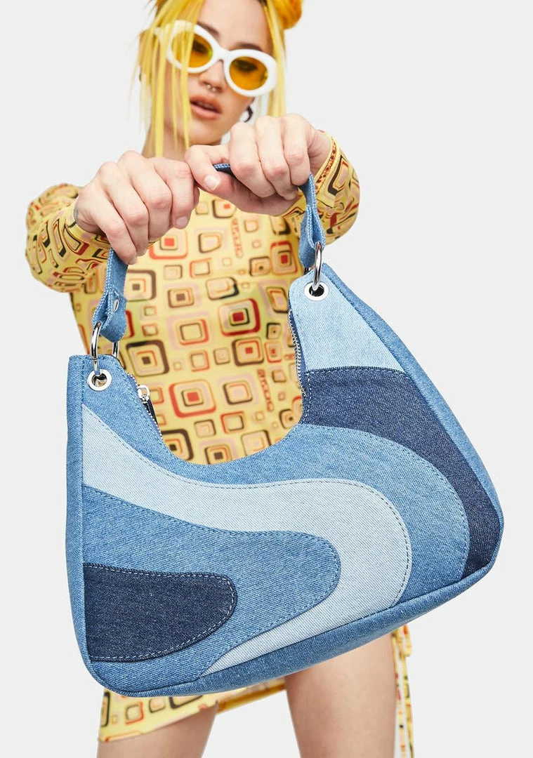 Best reviews of ๐ Skinnydip Sara Denim Wave Shoulder Bag ๐ 3 Skinnydip Sara Denim Wave Shoulder Bag