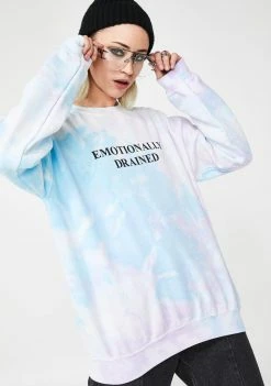 Skinnydip Emotionally Drained Pullover Tops