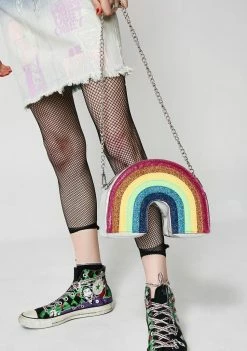 Skinnydip Glitter Rainbow Crossbody Bag Bags & Wallets
