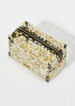 Skinnydip Ditsy Gold Meadow Makeup Bag