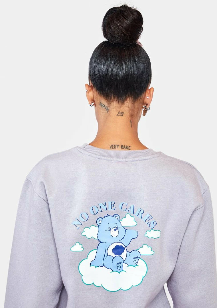 Budget ❤️ Skinnydip X Care Bears No One Cares Crewneck Sweatshirt Tops 🛒 3 Skinnydip X Care Bears No One Cares Crewneck Sweatshirt Tops