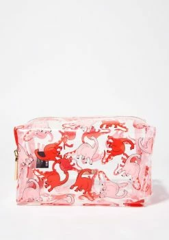 Skinnydip Tools & Accessories Pink Dino Makeup Bag