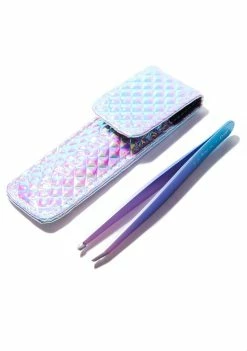 Skinnydip Tools & Accessories Ombre Tweezers With Holographic Pouch