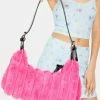 Skinnydip Cire Pink Fluff Shoulder Bag
