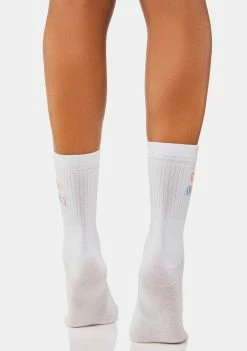 Skinnydip Go Away Embroidered Socks