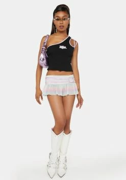 Skinnydip Tops X Bratz Logo Embroidered Cut Out Vest Top